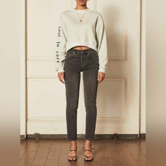 NWT Boyish The Billy High Rise Skinny Jeans in Space Odyssey (Black), size 26 - Picture 1 of 7